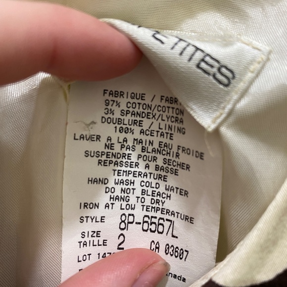 HOST PICK Vintage Laura Petites Brown and White Polka Dot Cocktail Dress - Picture 7 of 7